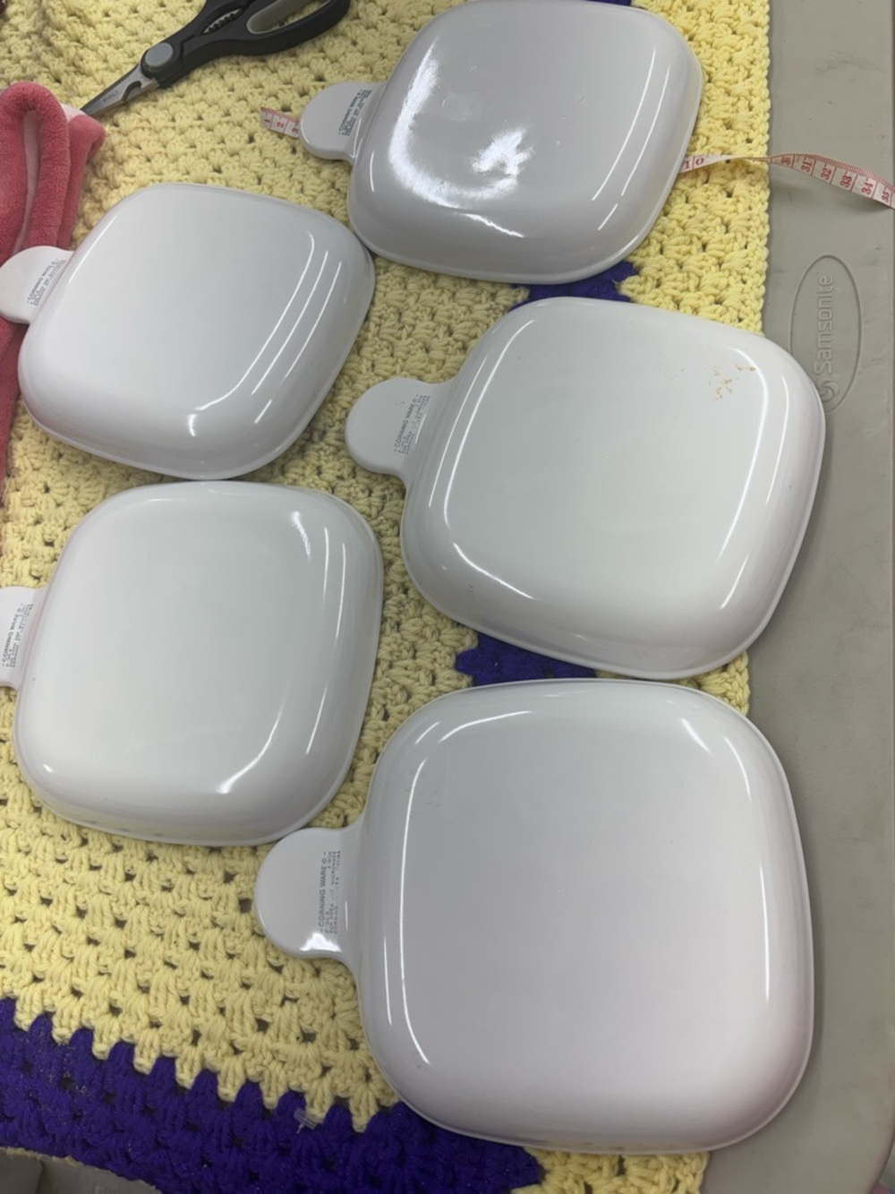 Corning ware square grab n go lot of 5 (P-185-B) - Picture 7 of 7